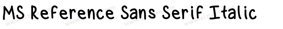 MS Reference Sans Serif Italic字体转换